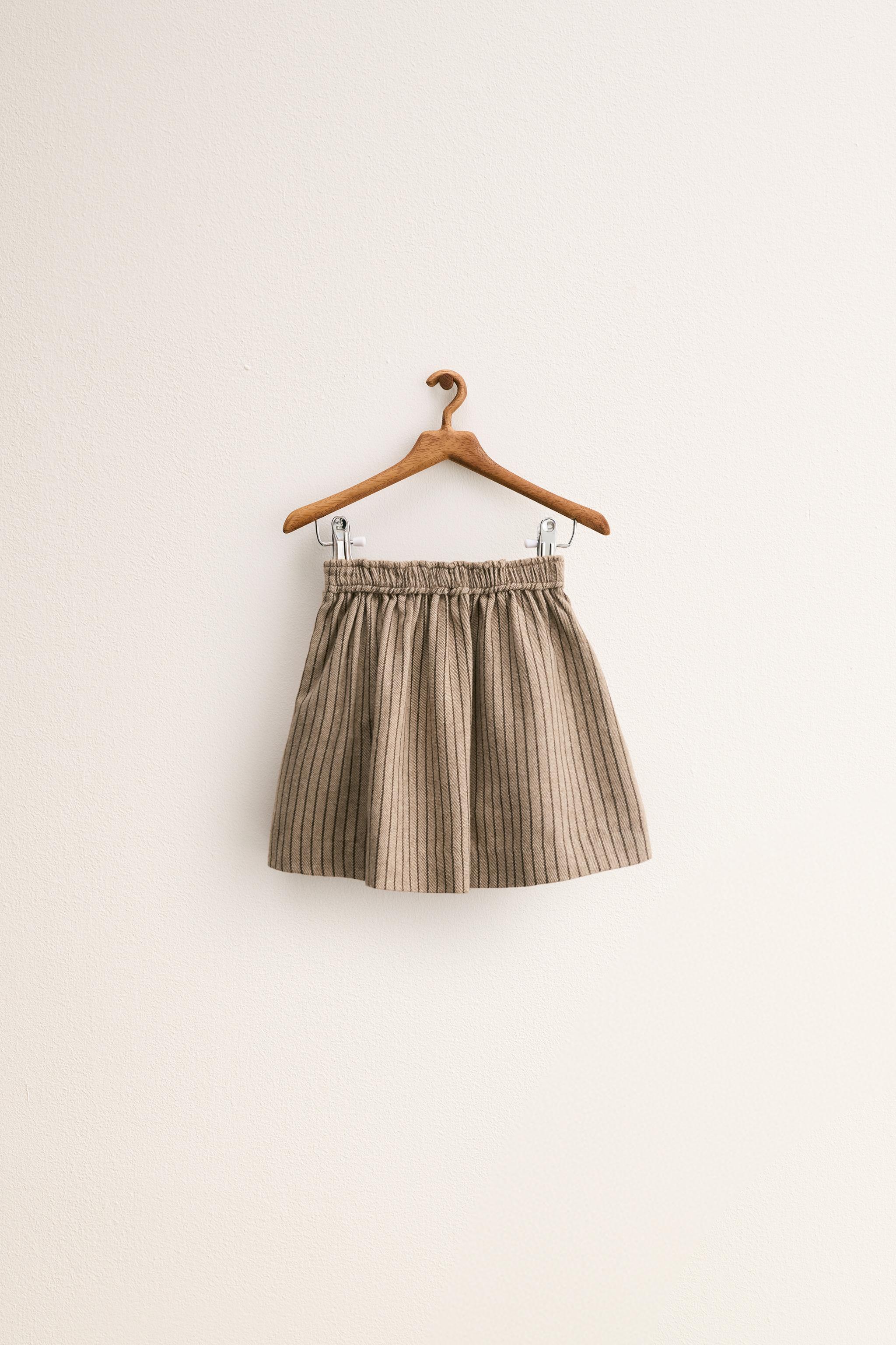ZARA TIMELESS - STRIPED WOOL SKIRT